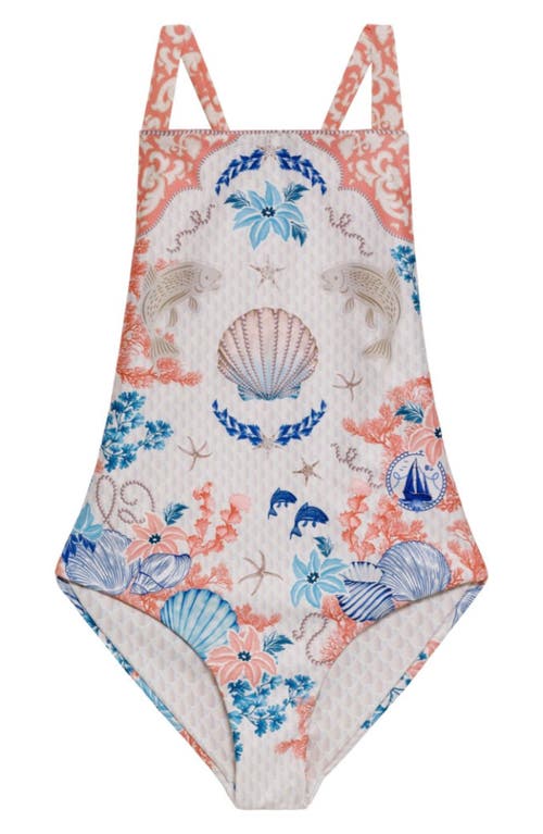 Agua Bendita Kids' Amina Upf 50 One-piece Swimsuit In Multi