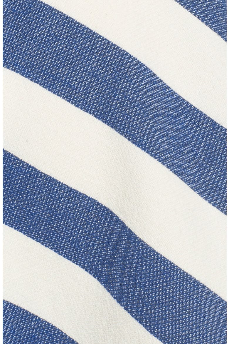 'Mariella' Stripe Off the Shoulder Fit & Flare Dress, Alternate, color, BLUE