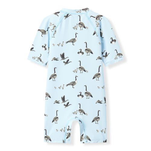 Milkbarn Zipper Shortall Swimsuit In Gray