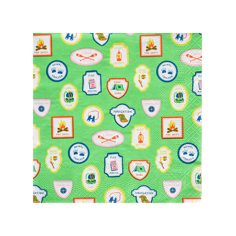 Camp Explorer Badge Large Napkins