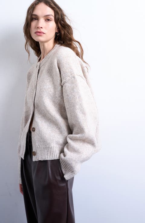 Exposed Seam Relaxed Fit Cardigan