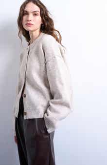 Topshop Exposed Seam Relaxed Fit Cardigan