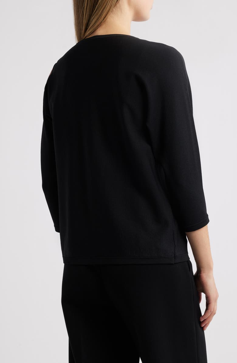 Anne Klein Floral Sequin Embellished Boat Neck Sweater, Alternate, color, 