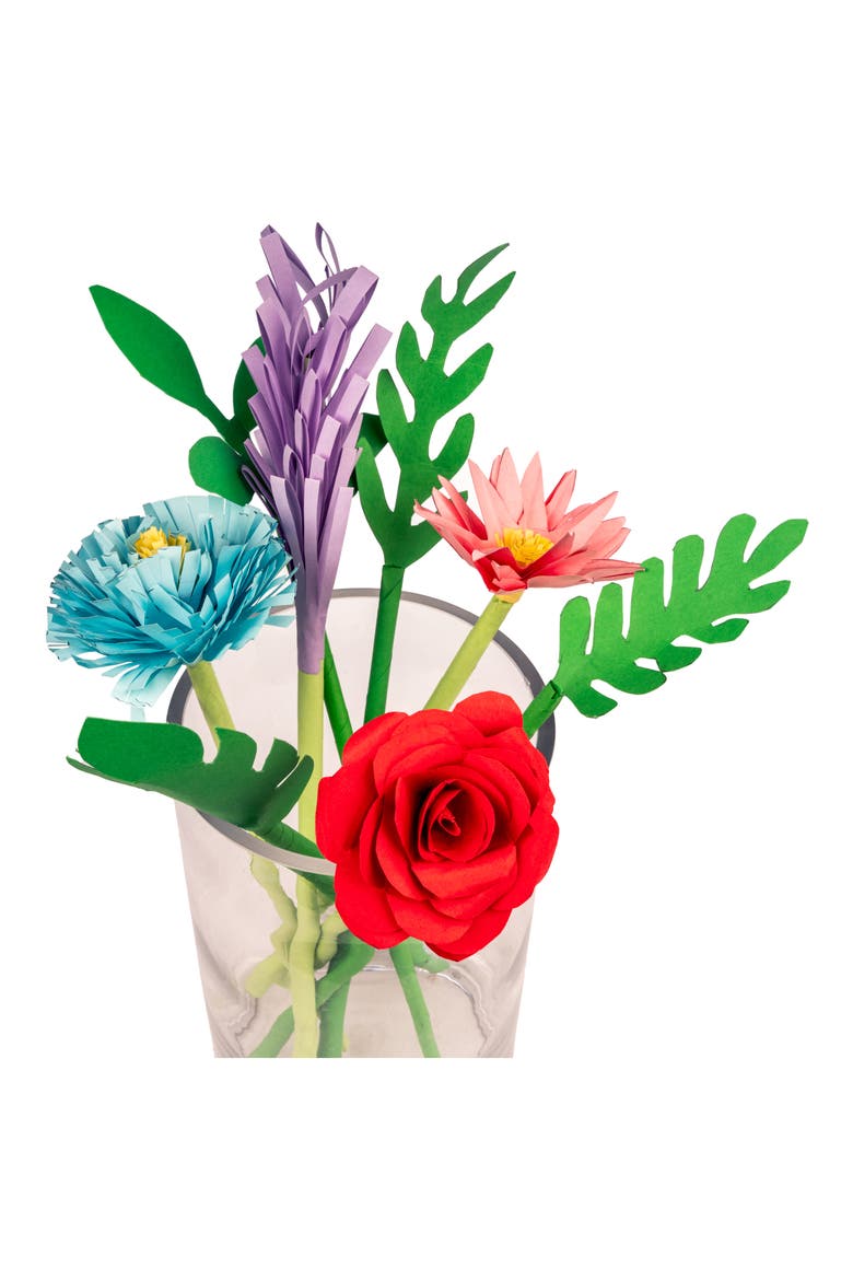 Crafters Paper Flowers Kit, Alternate, color, MULTI GREEN