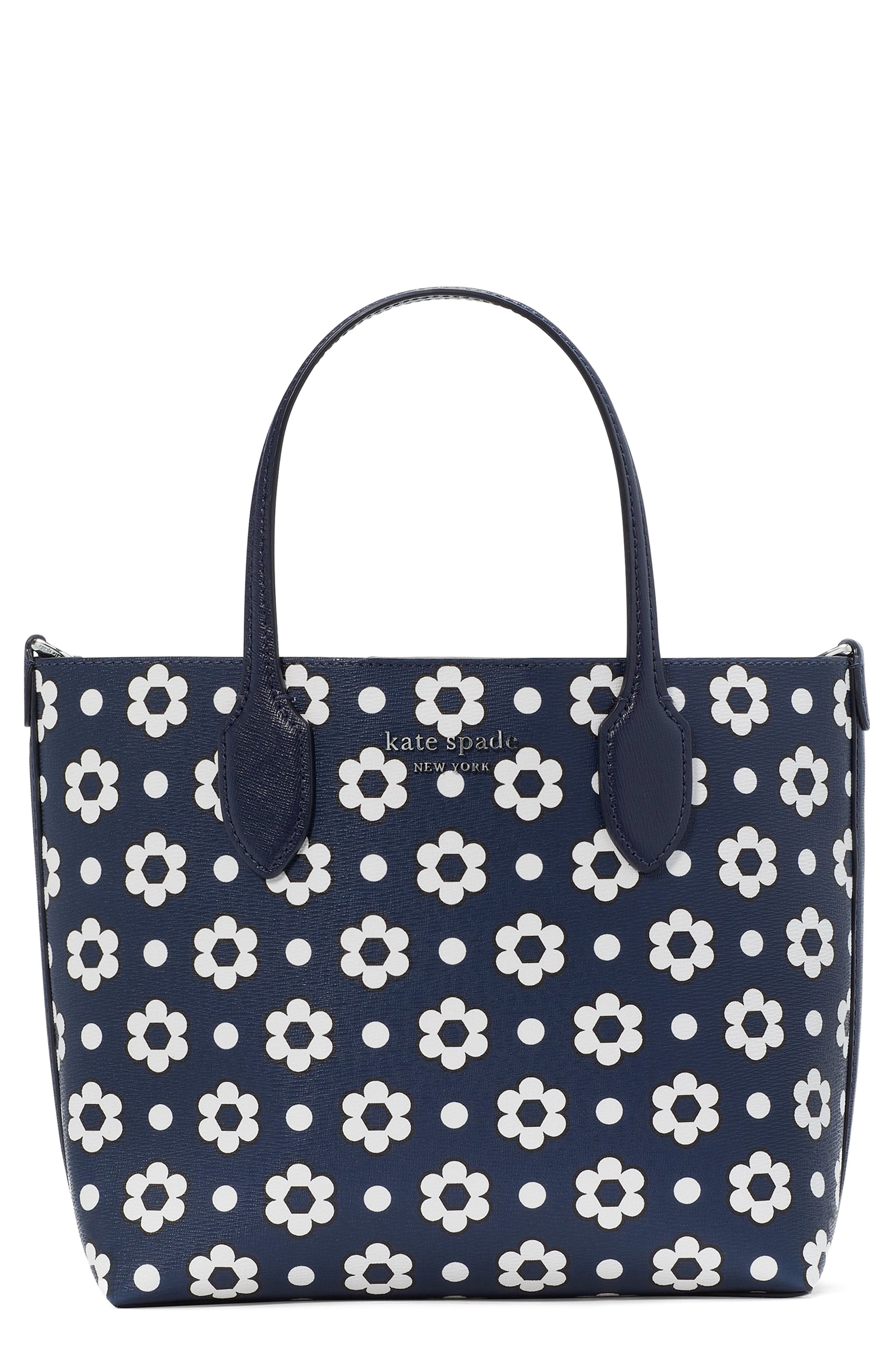 Kate Spade New York bleecker daisy dot crosshatched faux leather tote, Main, color, 