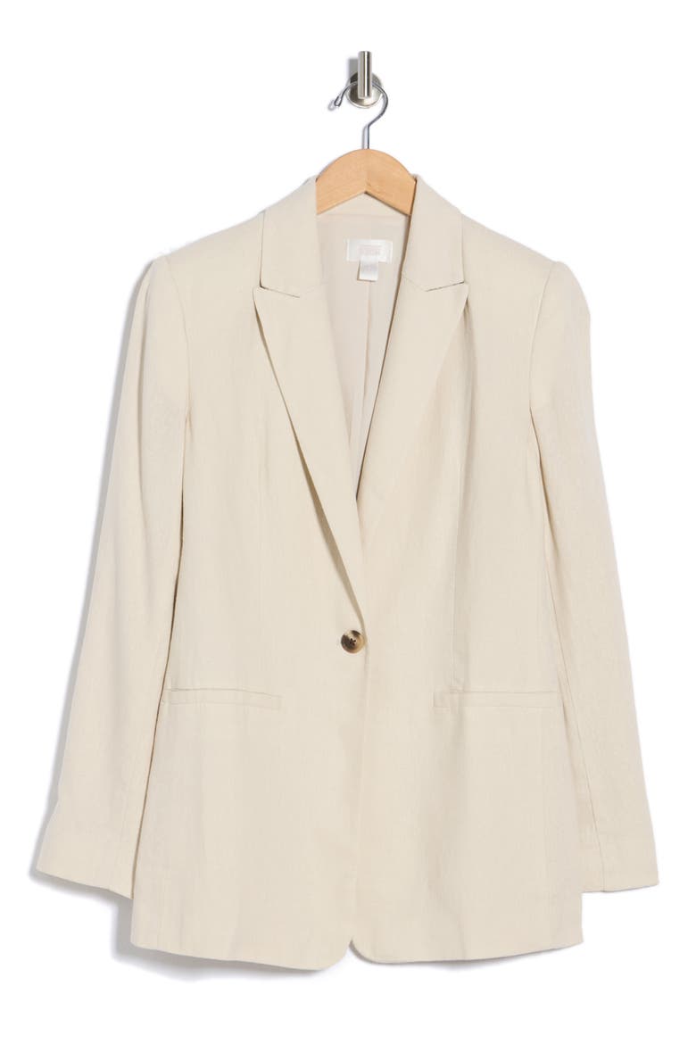 Classic Fit Linen Blend Blazer, Alternate, color, BEIGE OATMEAL