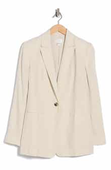 NORDSTROM RACK Classic Fit Linen Blend Blazer