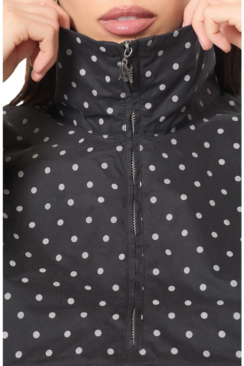 Dot Quarter Zip Pullover, Alternate, color, NOIR MICRO DOT