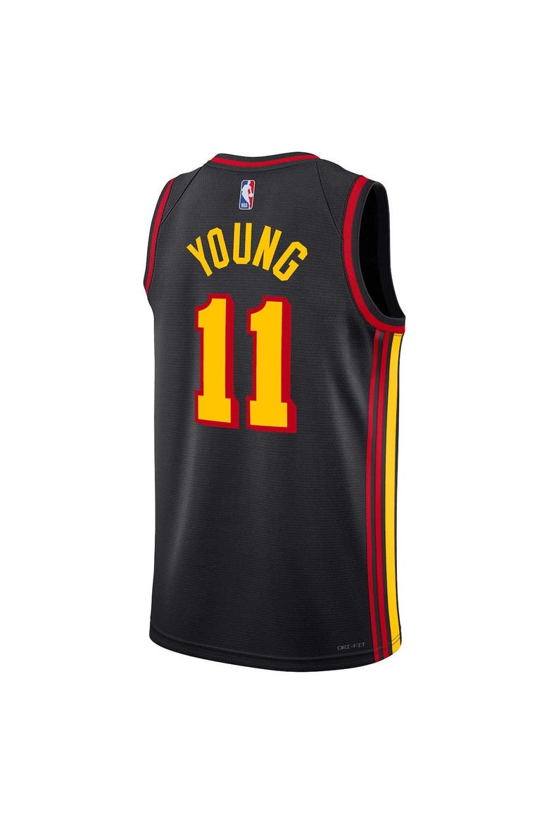 Unisex Jordan Brand Trae Young Black Atlanta Hawks Swingman Jersey - Statement Edition, Alternate, color, Black