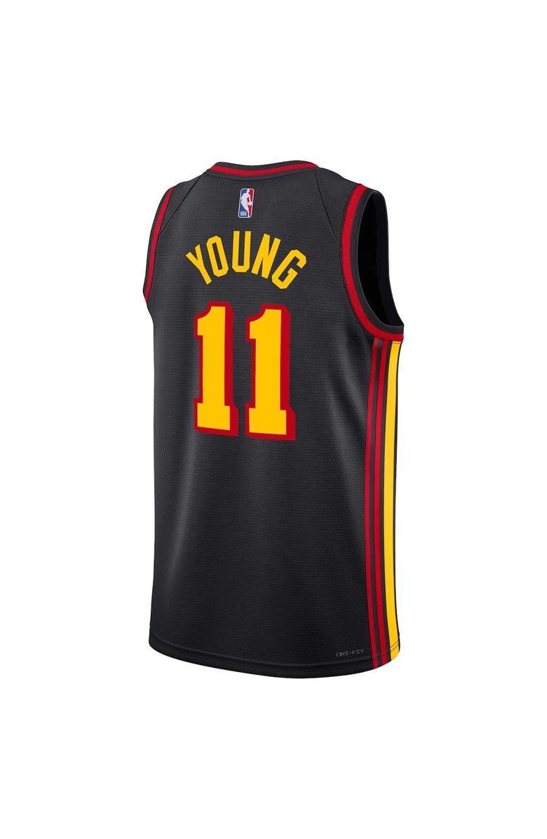 Jordan Brand Unisex Jordan Brand Trae Young Black Atlanta Hawks Swingman Jersey - Statement Edition, Alternate, color, Black