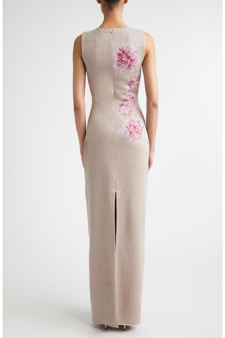 Peony Metallic Jacquard Sweater Dress, Alternate, color, PEONY METALLIC MULTI