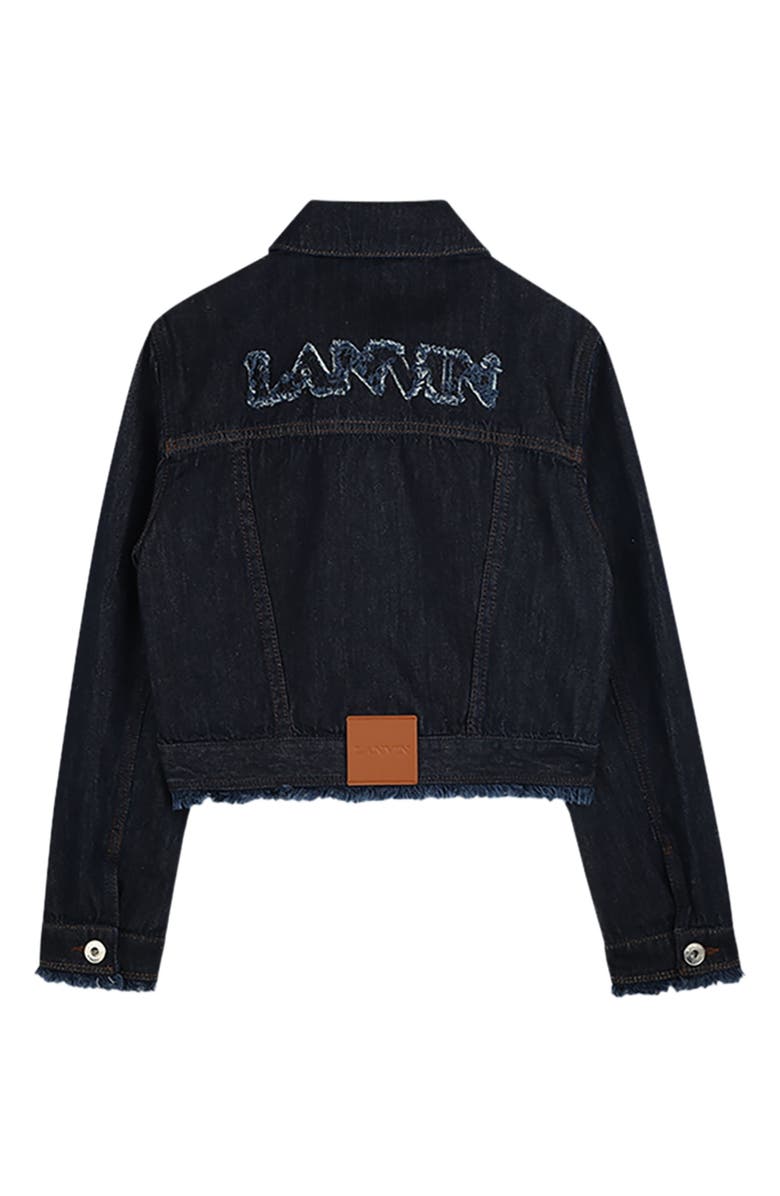Lanvin KIDS SHORT DENIM JACKET, Alternate, color, 