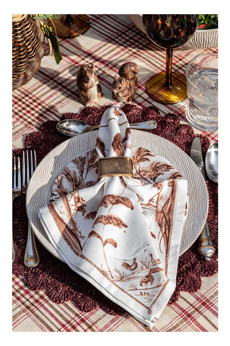 Set of 4 Country Estate Harvest Napkins, Alternate, color, SEPIA
