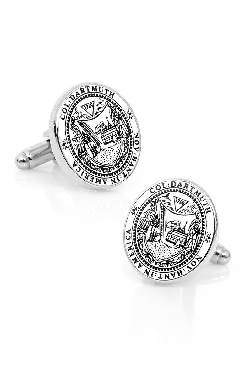 Dartmouth College Cuff Links, Main, color, SILVER