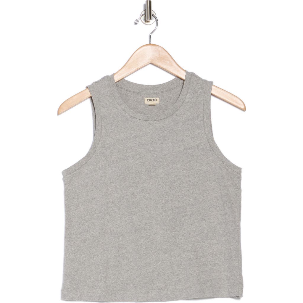 L'agence Mikaela Crop Tank In Heather Grey