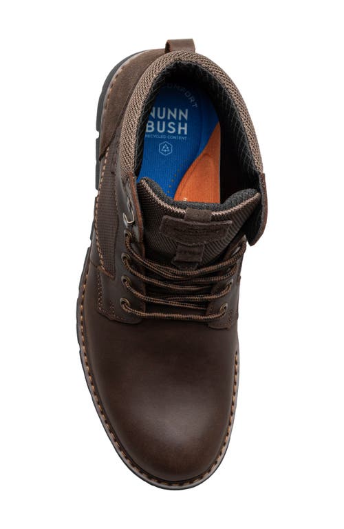 Nunn Bush Karnak Water Resistant Plain Toe Boot In Brown Ch