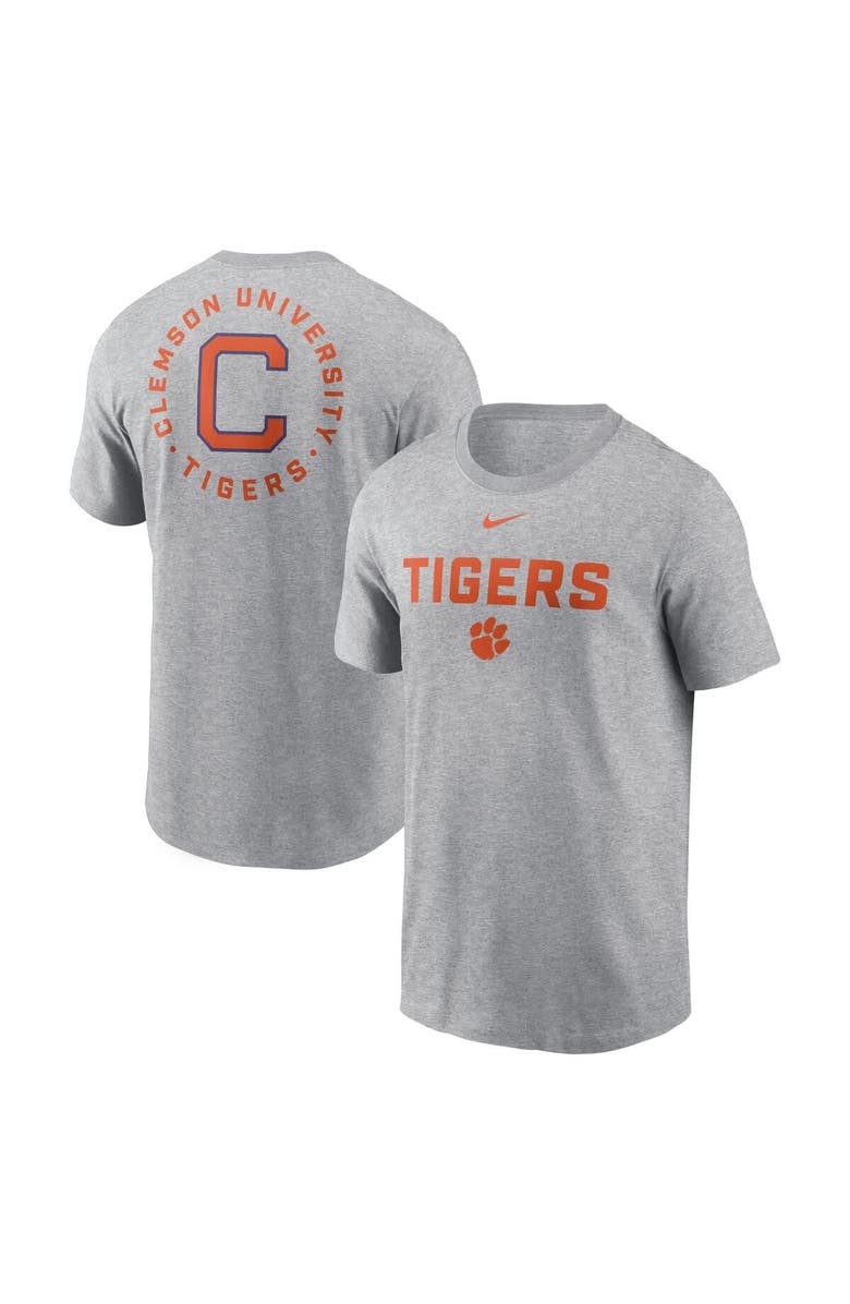 Nike Men's Nike Heather Gray Clemson Tigers Campus 2-Hit T-Shirt, Main, color, Heather Gray