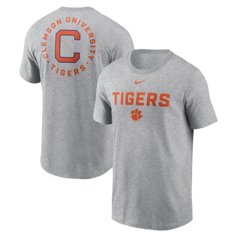 Men's Nike Heather Gray Clemson Tigers Campus 2-Hit T-Shirt