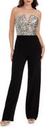 Dress the Population Fernanda Sequin Bodice Strapless Jumpsuit
