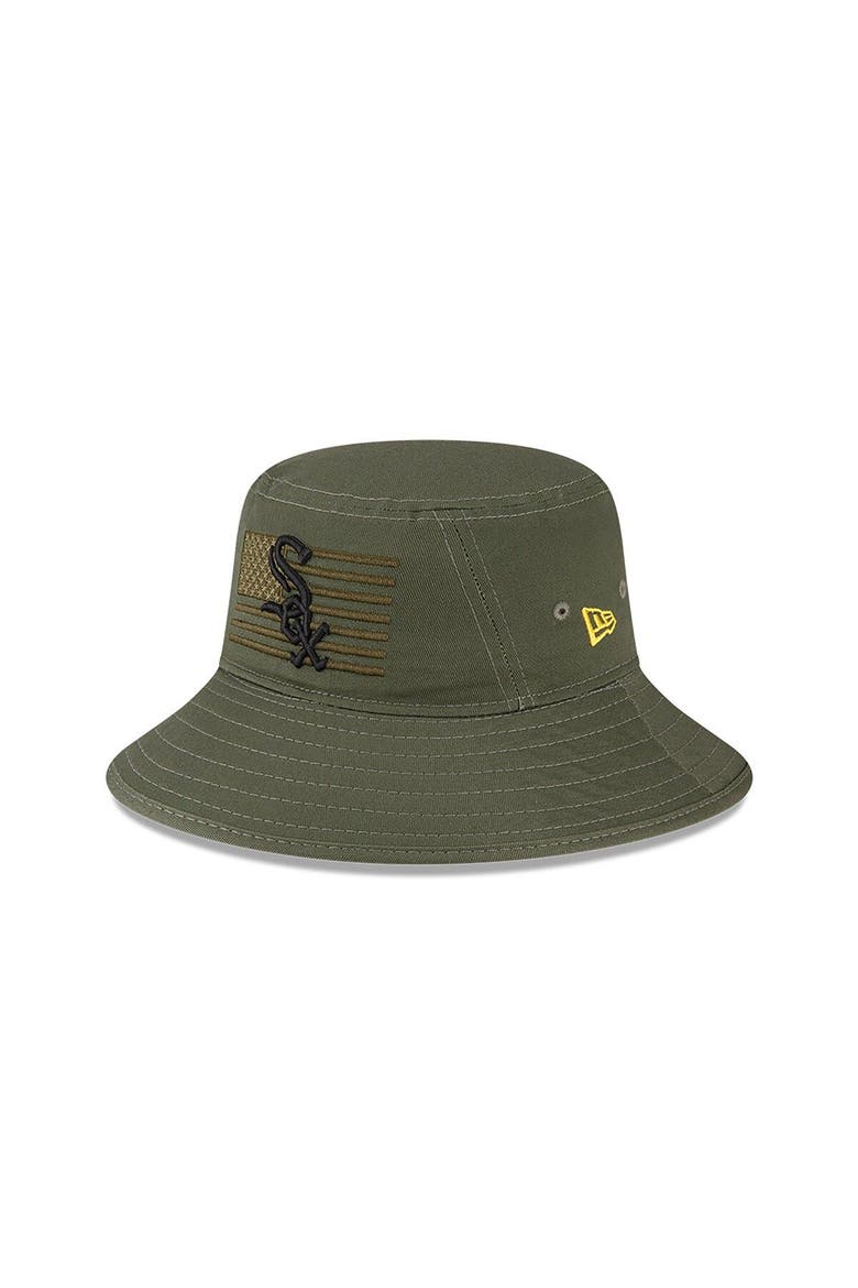 Men's New Era  Green Chicago White Sox 2023 Armed Forces Day Bucket Hat, Main, color, Green