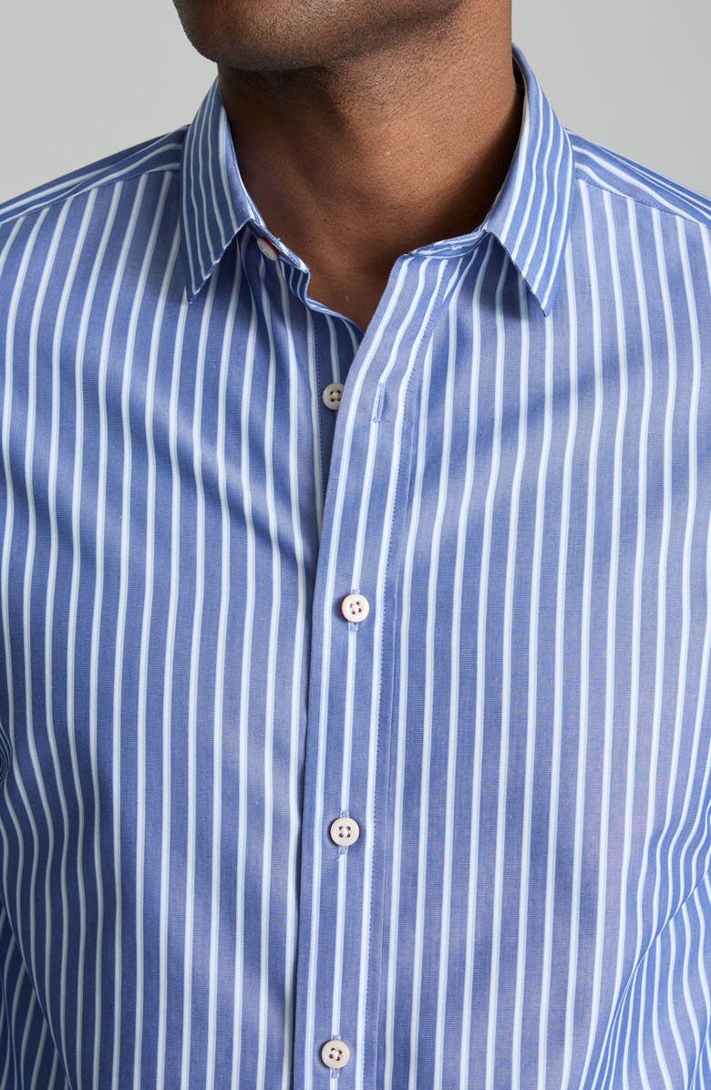 UNTUCKit Roy Stripe Wrinkle Free Cotton Button-Up Shirt, Alternate, color, 