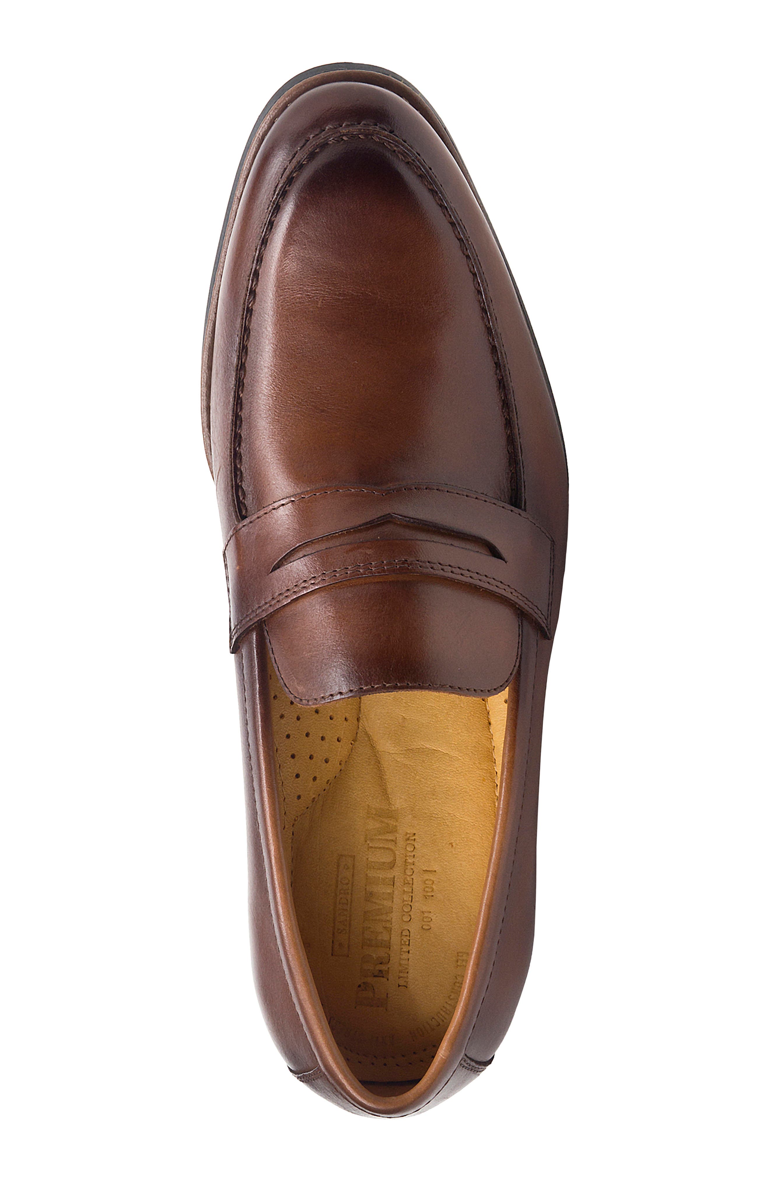 Mundo Penny Loafer, Alternate, color, BROWN LEATHER
