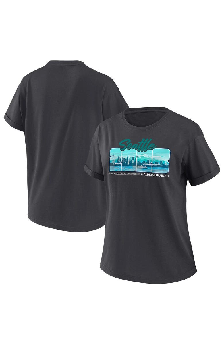 WEAR by Erin Andrews Women's WEAR by Erin Andrews  Charcoal 2023 MLB All-Star Game Retro T-Shirt, Main, color, 