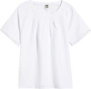 Anne Klein Pleat Short Sleeve Top