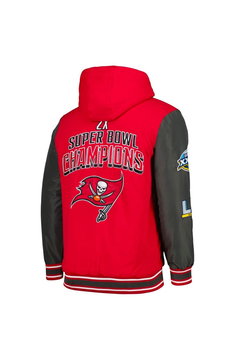 G-III SPORTS BY CARL BANKS Men's G-III Sports by Carl Banks Red/Pewter Tampa Bay Buccaneers Player Option Full-Zip Hoodie, Alternate, color,