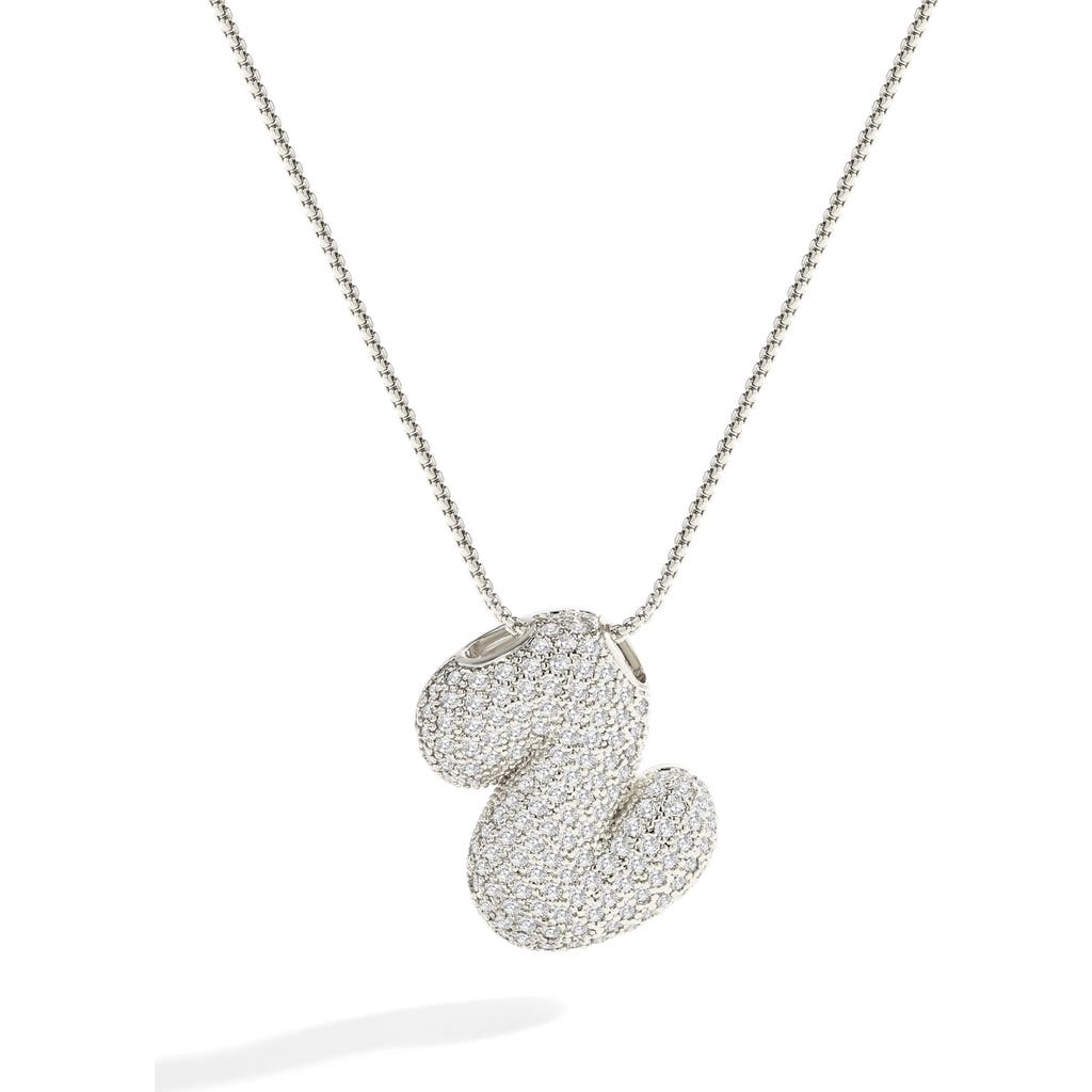 Mint & Lily Pave Bubble Initial Necklace