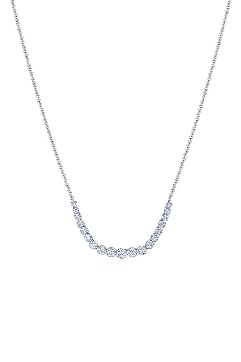 18k Gold Diamond Necklace, Main, color, WHITE GOLD