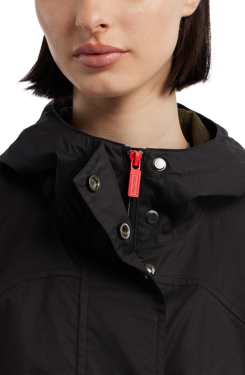 Hunter Adela Classic Waterproof Rain Jacket, Alternate, color, Black