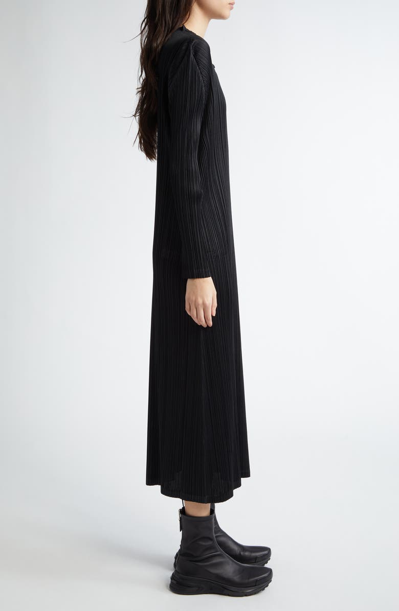 Pleats Please Issey Miyake Monthly Colors January Pleated Long Sleeve Dress, Alternate, color,