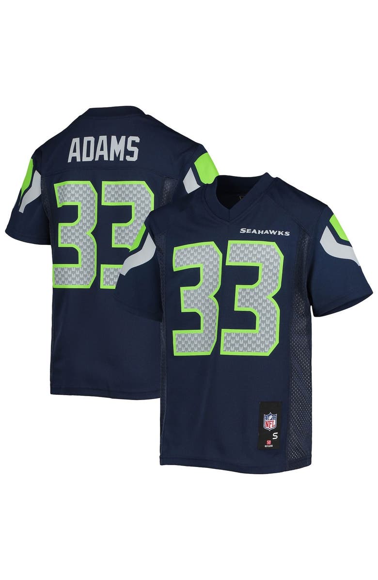 Outerstuff Youth Jamal Adams College Navy Seattle Seahawks Replica Player Jersey, Alternate, color,