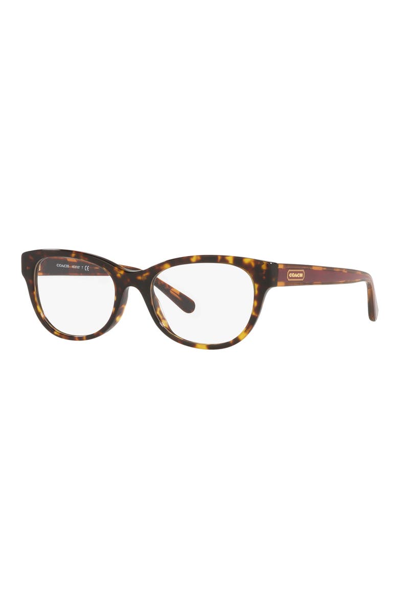 52mm Pillow Optical Glasses, Alternate, color, DARK TORTOISE
