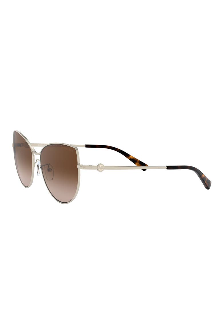58mm Cat Eye Sunglasses, Alternate, color, LIGHT GOLD/ BROWN SMOKE