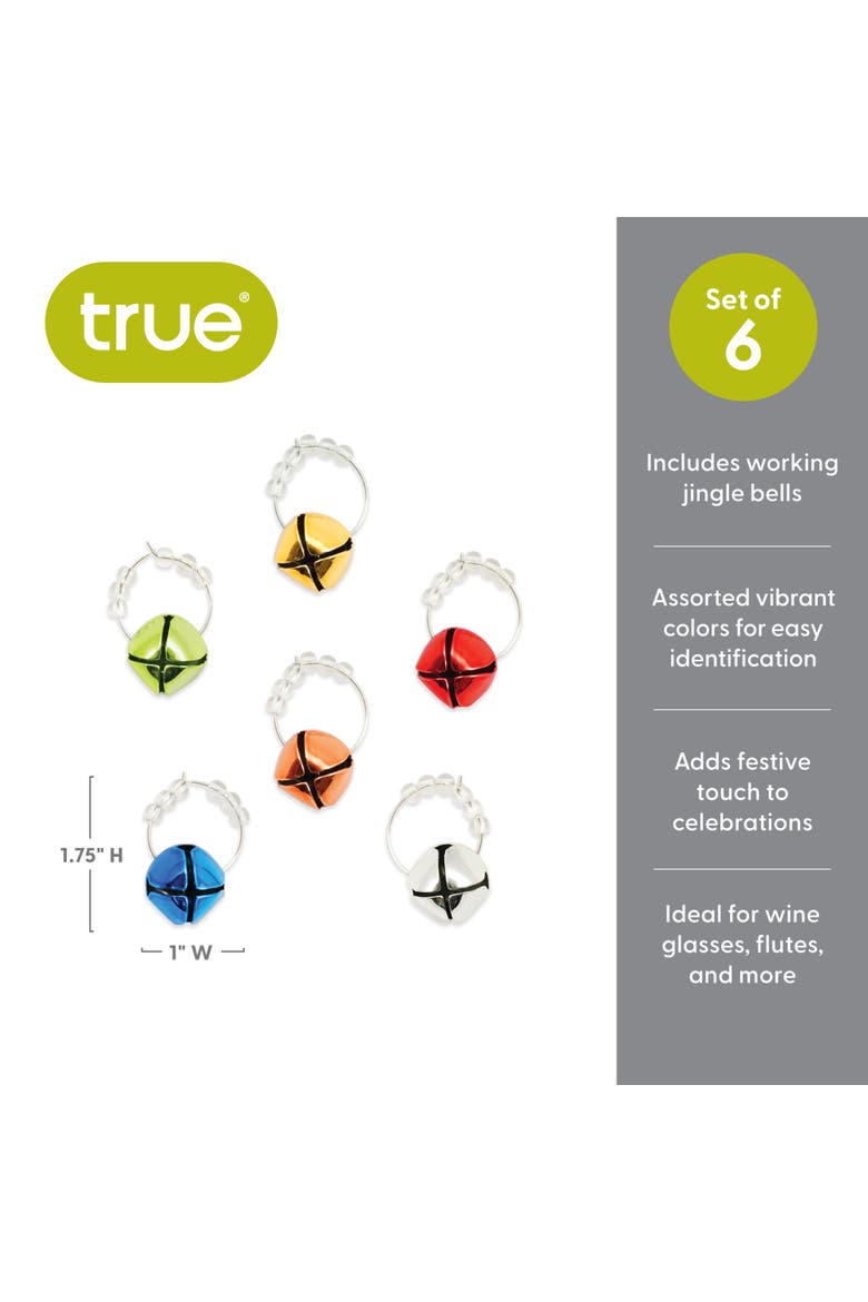 Jingle Holiday Wine Charms, Alternate, color, Multicolor