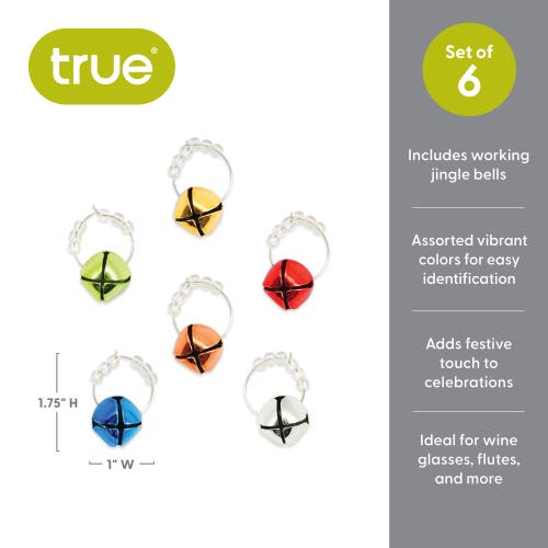 True Jingle Holiday Wine Charms In Multi