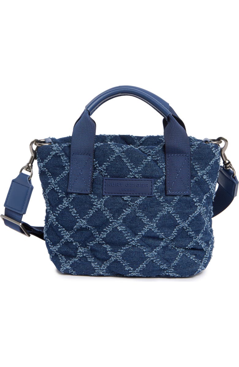 Kurt Geiger London Quilted Shopper Bag, Main, color, Navy