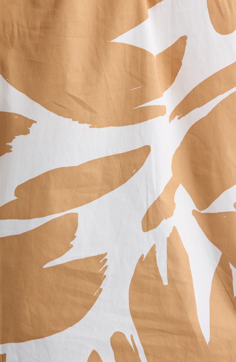 SUGARLIPS Hazel Abstract Noche Tie Neck Top, Alternate, color, Camel-Multi