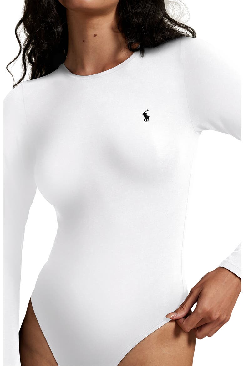 Cotton Blend Bodysuit, Alternate, color, WHITE CLOUD