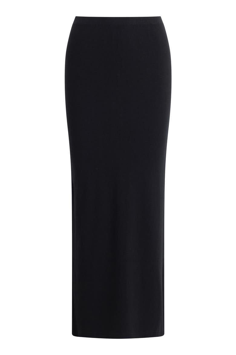 Maternity Foundation Midi Skirt, Alternate, color, BLACK