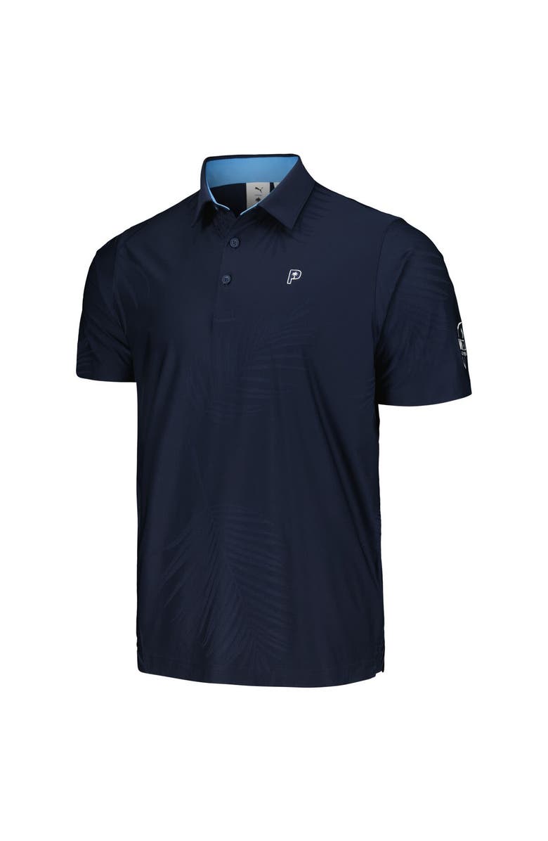 PUMA Men's Puma x PTC Navy WM Phoenix Open Jacquard MATTR Polo, Alternate, color, Navy