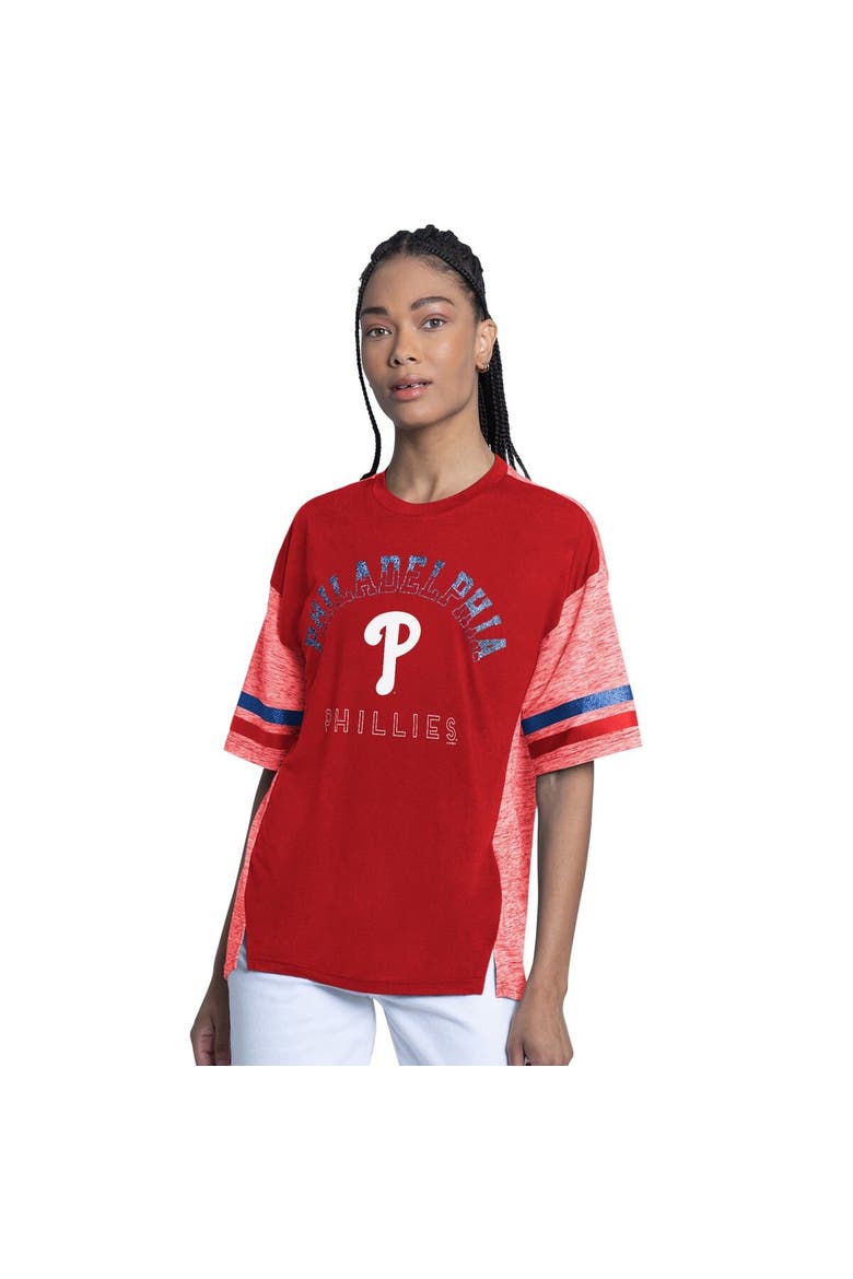 Women's G-III 4Her by Carl Banks Red Philadelphia Phillies Off-Season Oversized Top, Main, color, Red