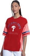 G-III 4HER BY CARL BANKS Women's G-III 4Her by Carl Banks Red Philadelphia Phillies Off-Season Oversized Top
