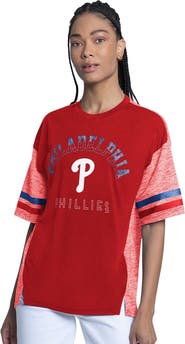 G-III 4HER BY CARL BANKS Women's G-III 4Her by Carl Banks Red Philadelphia Phillies Off-Season Oversized Top