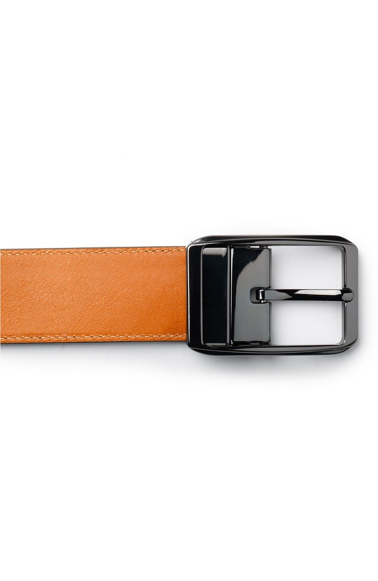 Bosca Del Greco Reversible Leather Belt, Alternate, color, Amber