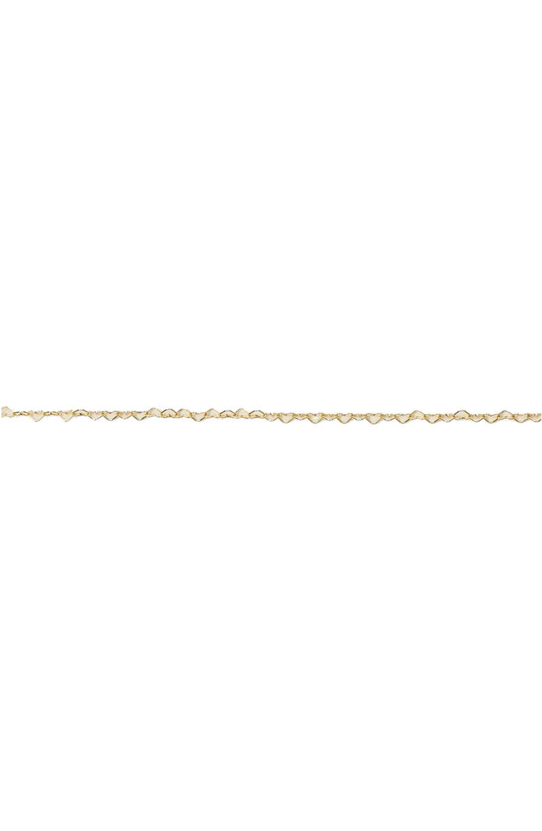 MADE BY MARY Heart Chain Bracelet, Alternate, color, Gold Filled