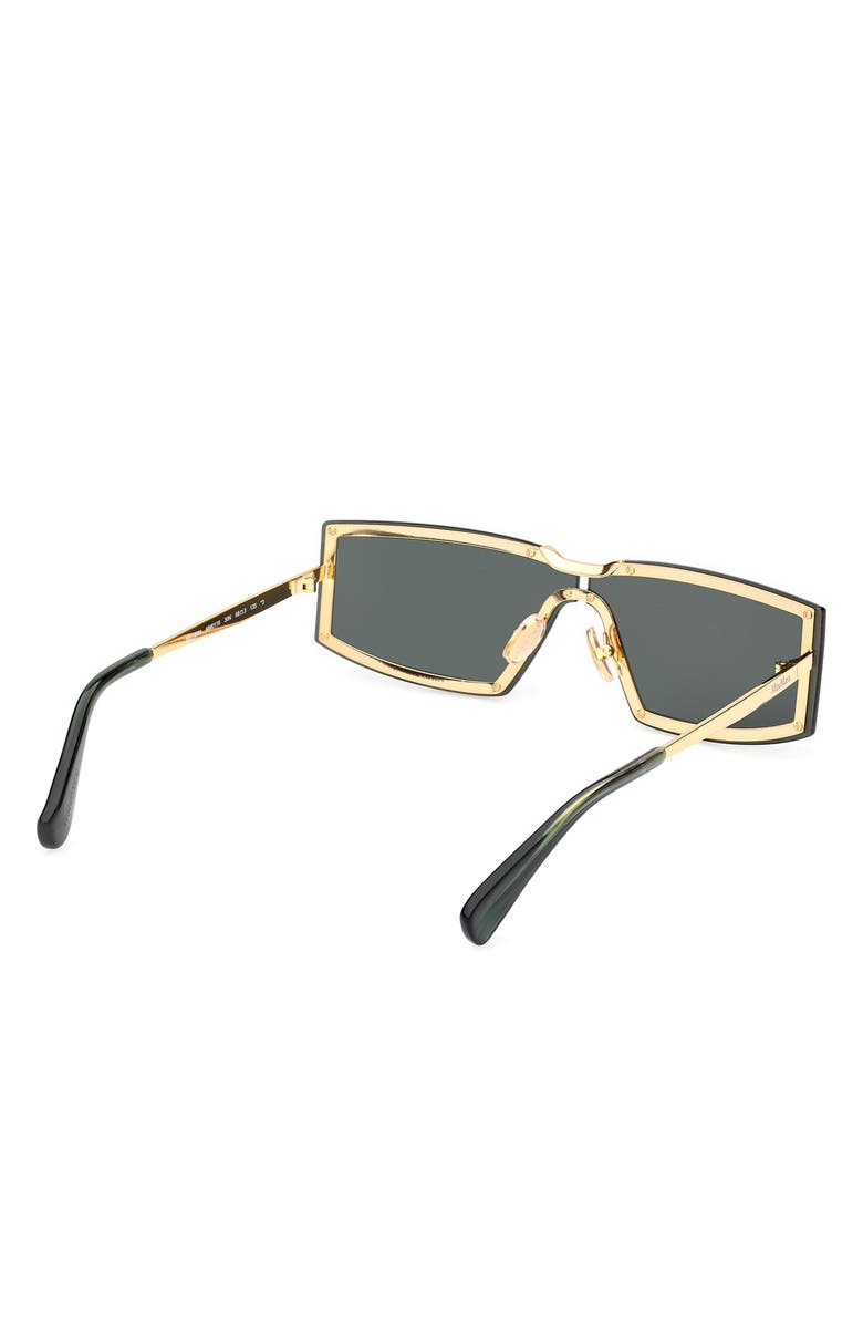 Max Mara 68mm Oversize Rectangular Sunglasses, Alternate, color, Gold/ Strpd Emerald / Emerald