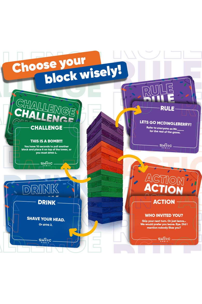Ultimate Party Tower Game, Alternate, color, Multicolored